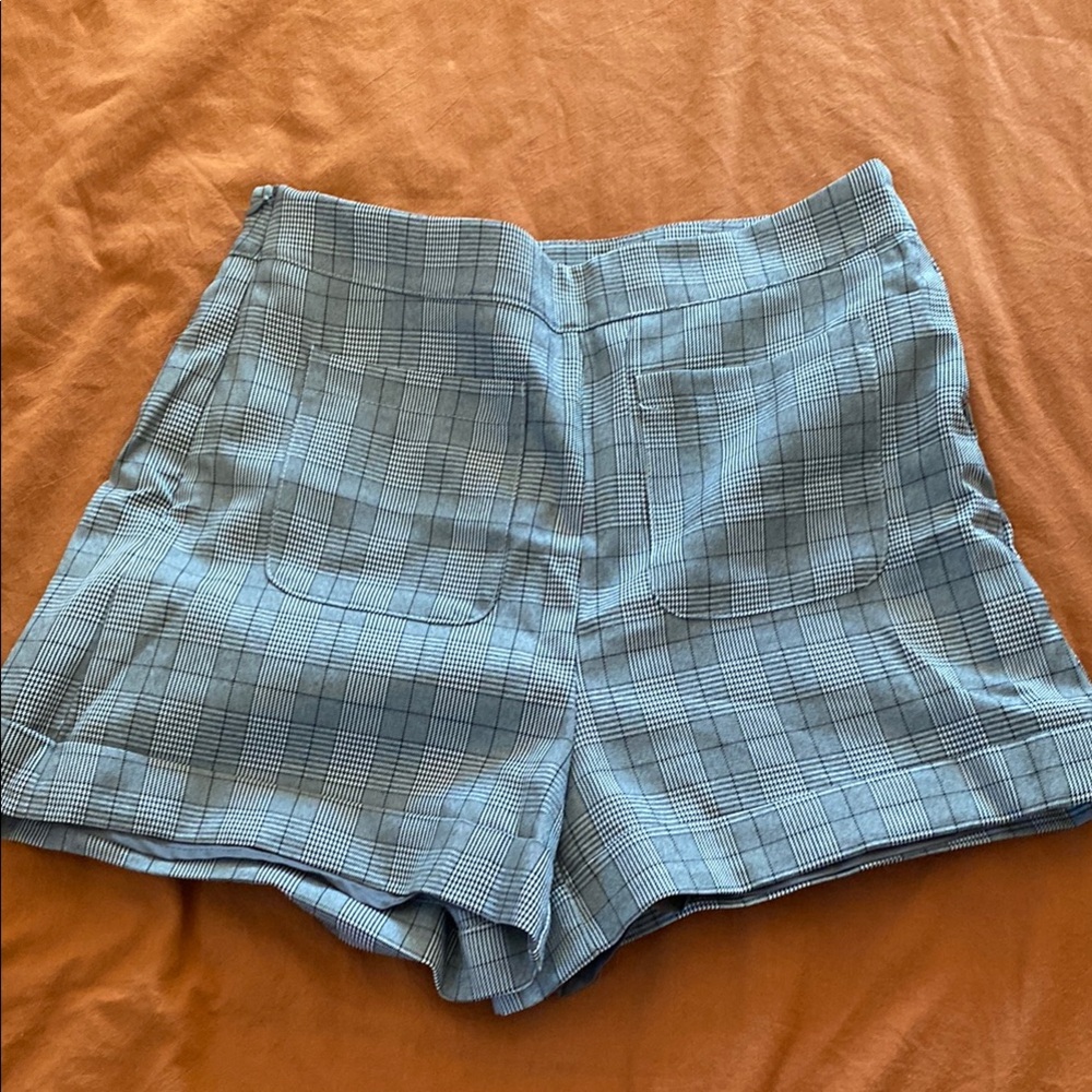 Cider High Waist Plaid Shorts